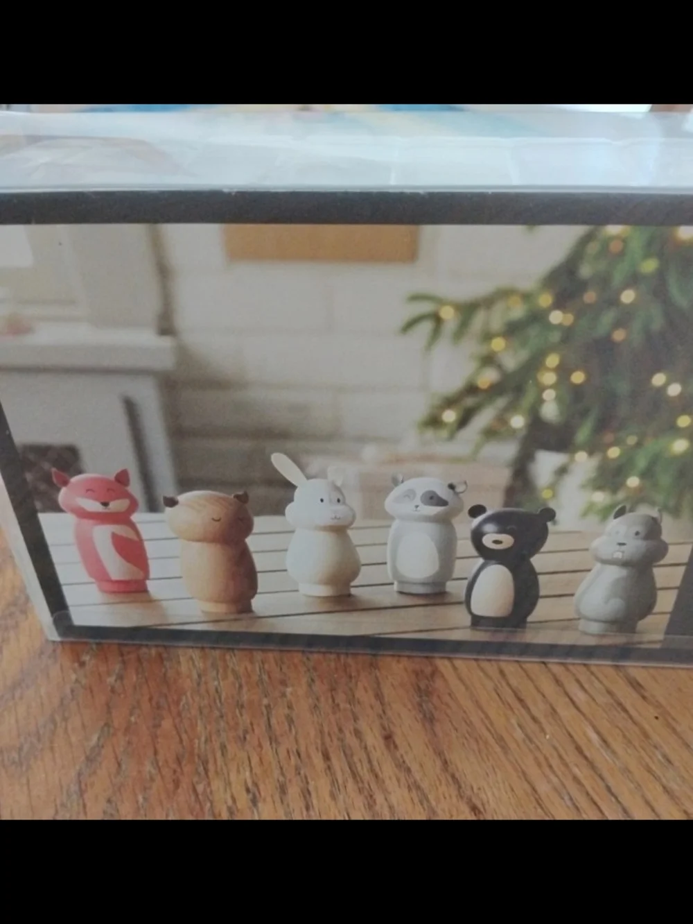 Hearth & Hand Magnolia Woodland Animals Wooden 6 Figures Set Raccoon Rabbit Bear